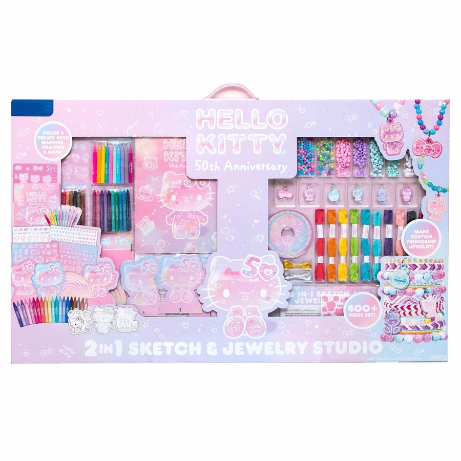 Hello Kitty 50th Anniversary 2-in-1 Sketch and Jewelry Studio 400 Piece Image 1