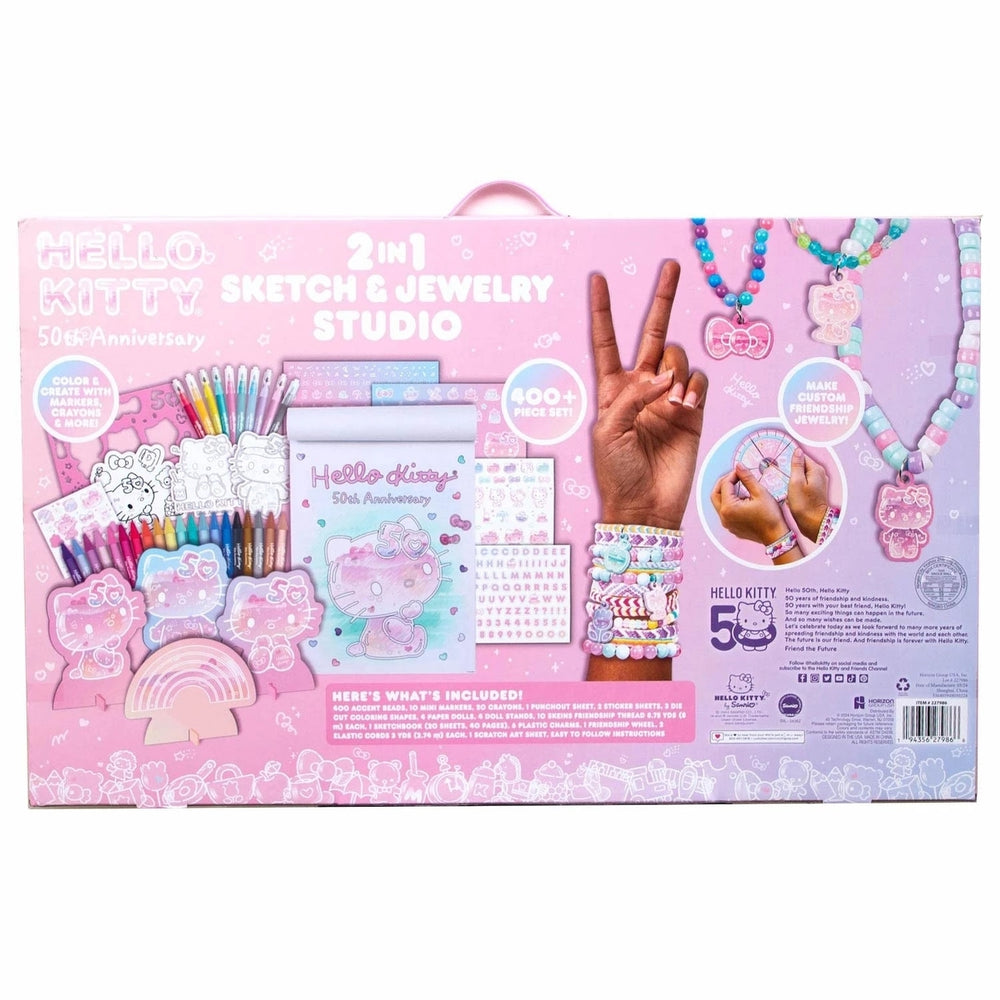 Hello Kitty 50th Anniversary 2-in-1 Sketch and Jewelry Studio 400 Piece Image 2