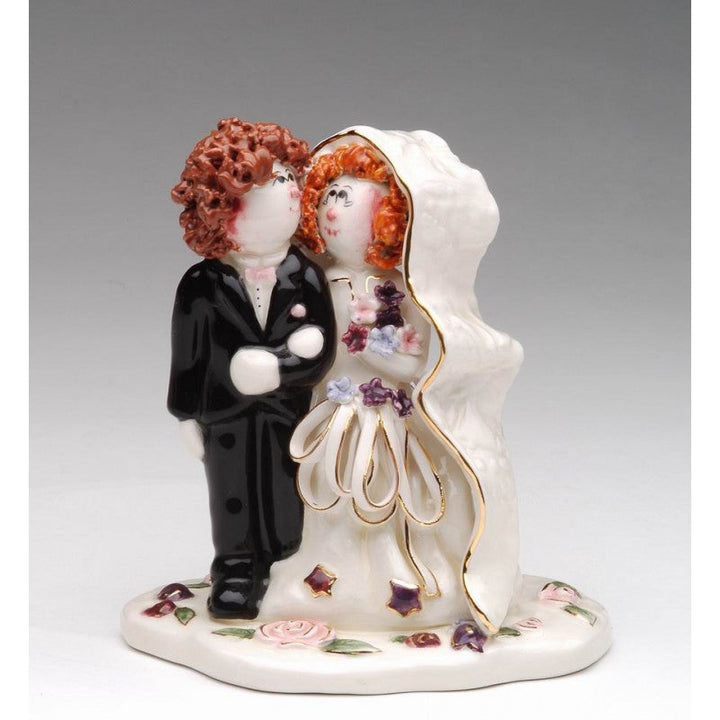 Ceramic Bride and Groom Wedding Cake Topper , Image 3