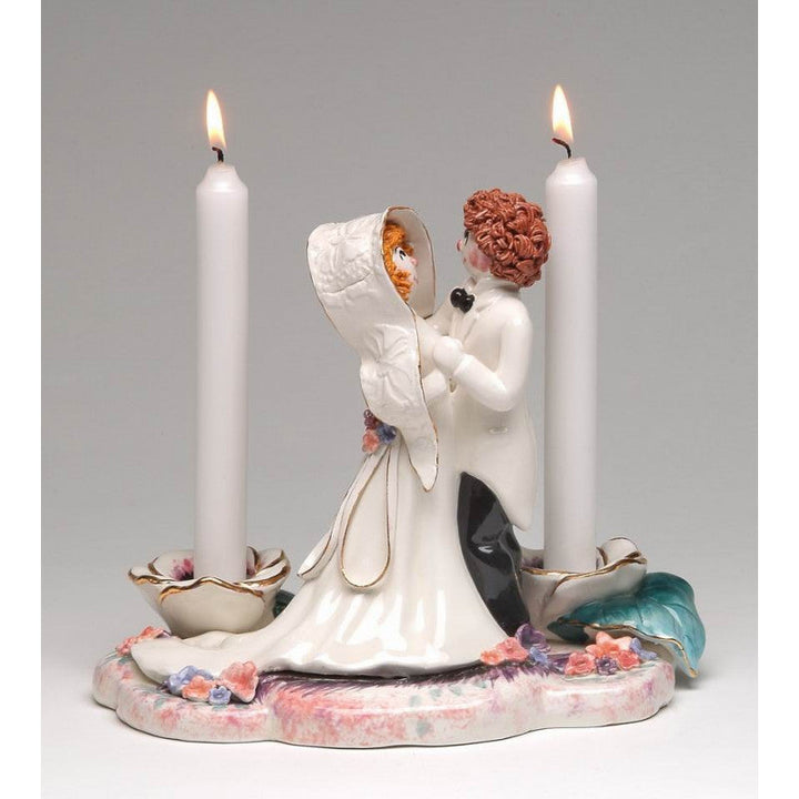 Ceramic Jewish Bride and Groom Wedding Candle Holders  CANDLES NOT INCLUDED Image 3