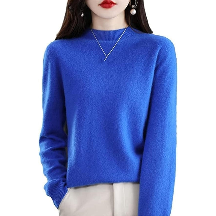 Cashmere Sweaters for Women,Fall Sweaters for Women 2024 Trendy,Long Sleeve Crew Neck Plus Size Dressy Casual Sweaters Image 6