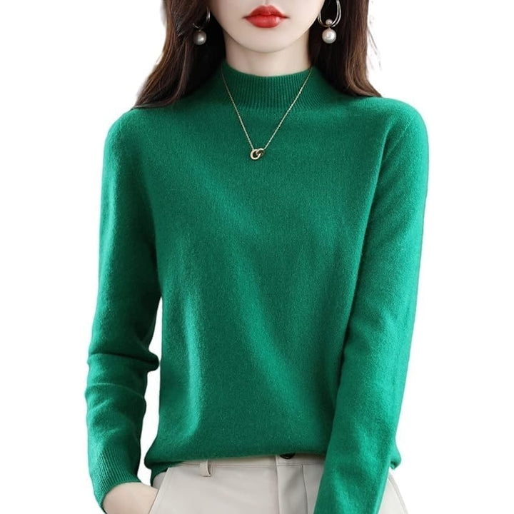 Cashmere Sweaters for Women,Fall Sweaters for Women 2024 Trendy,Long Sleeve Crew Neck Plus Size Dressy Casual Sweaters Image 9