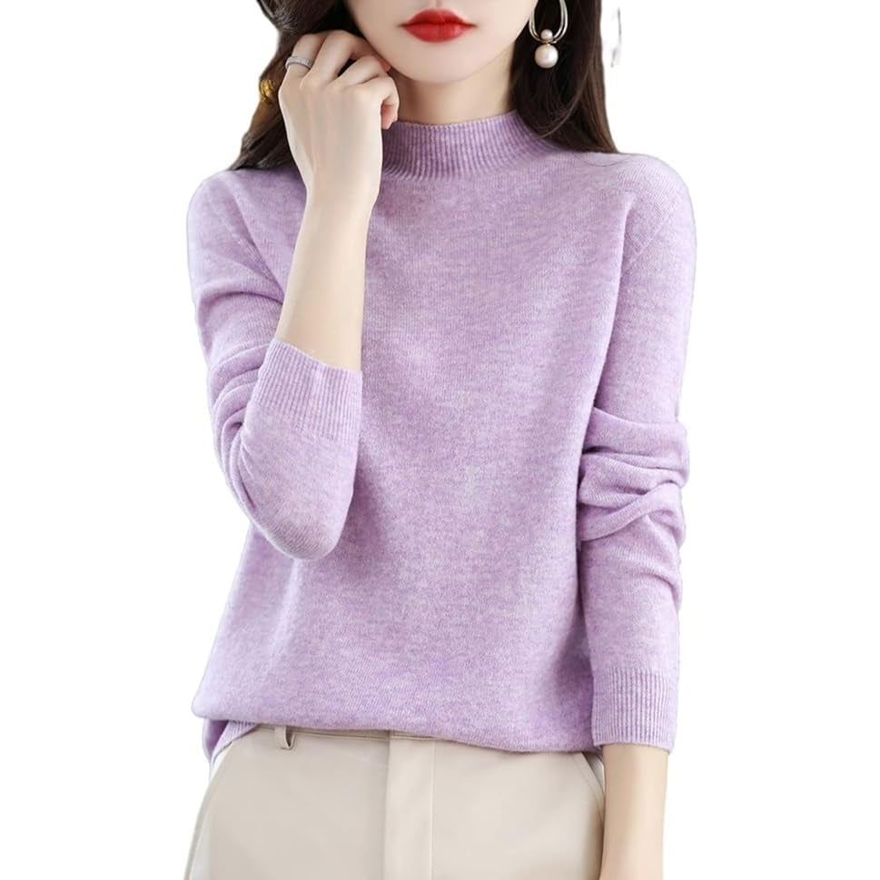 Cashmere Sweaters for Women,Fall Sweaters for Women 2024 Trendy,Long Sleeve Crew Neck Plus Size Dressy Casual Sweaters Image 10