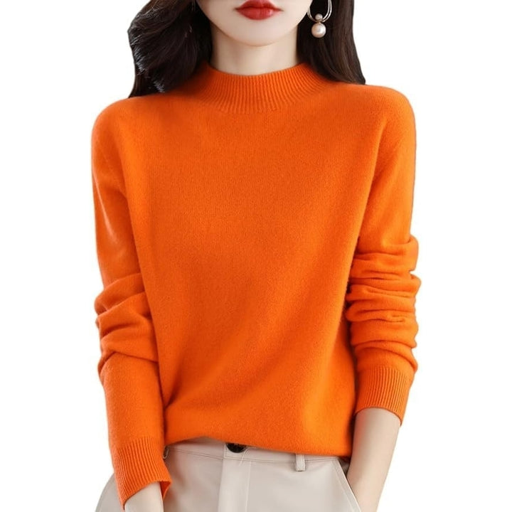 Cashmere Sweaters for Women,Fall Sweaters for Women 2024 Trendy,Long Sleeve Crew Neck Plus Size Dressy Casual Sweaters Image 11