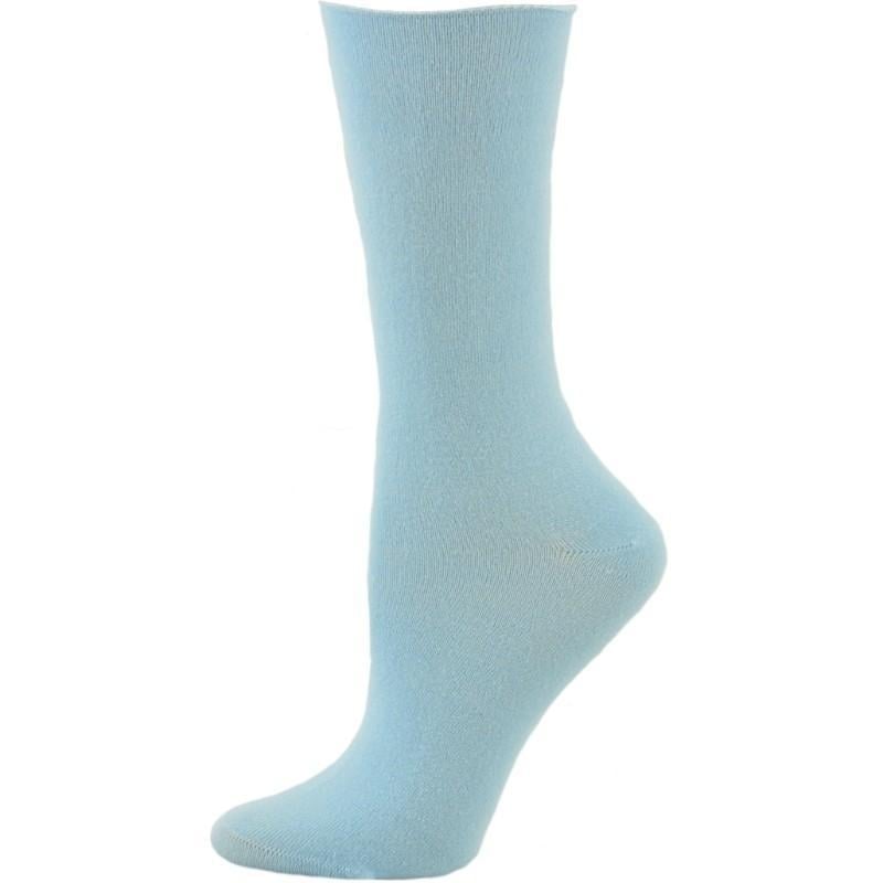 Rayon from Bamboo Roll Top Mid-Calf Crew Socks 3 Pair Pack Image 1