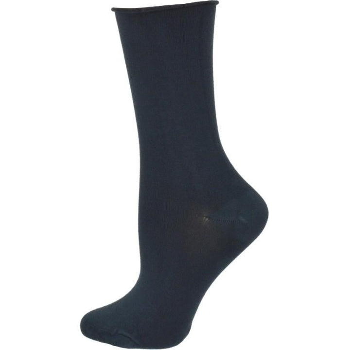 Rayon from Bamboo Roll Top Mid-Calf Crew Socks 3 Pair Pack Image 3