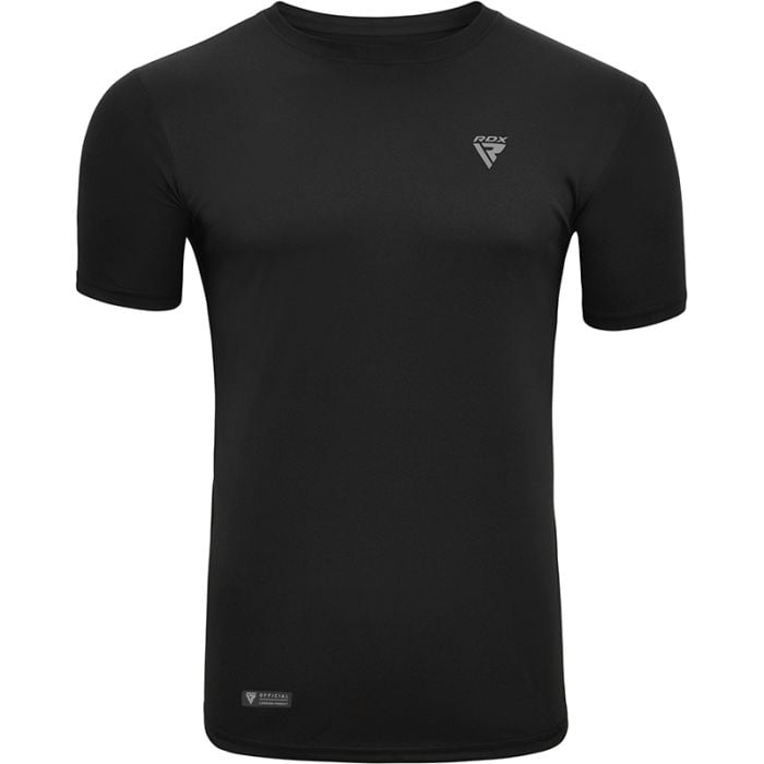 RDX T2 Black Short Sleeves Sweat-Wicking Gym T-Shirt Image 1