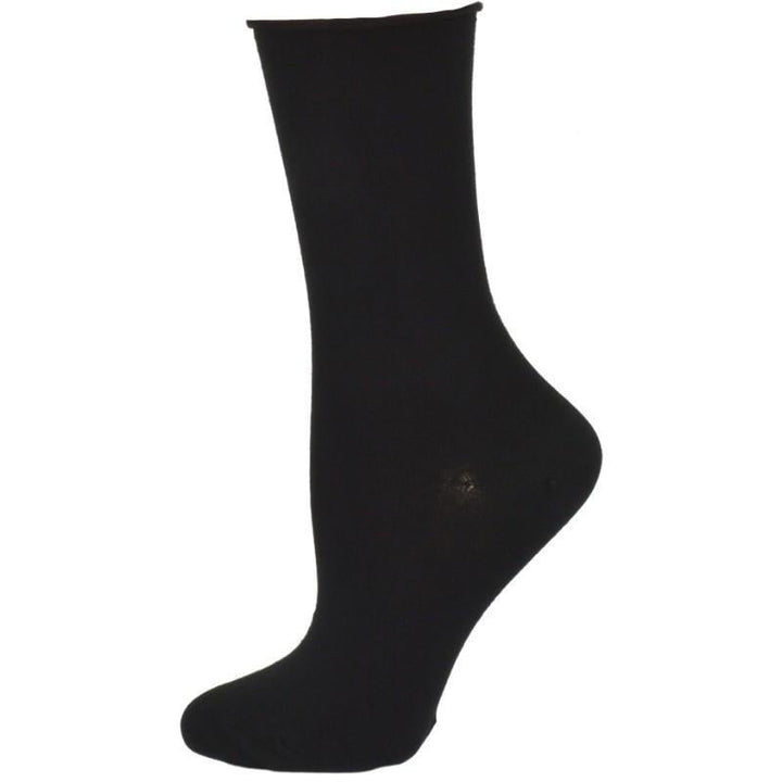 Rayon from Bamboo Roll Top Mid-Calf Crew Socks 3 Pair Pack Image 4