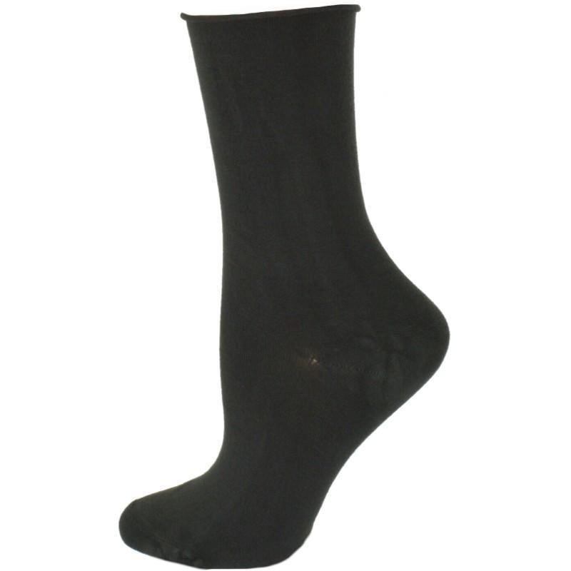 Rayon from Bamboo Roll Top Mid-Calf Crew Socks 3 Pair Pack Image 7