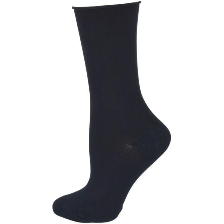 Rayon from Bamboo Roll Top Mid-Calf Crew Socks 3 Pair Pack Image 8