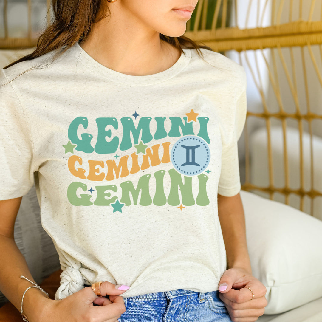 Retro Gemini Graphic Tee Image 1