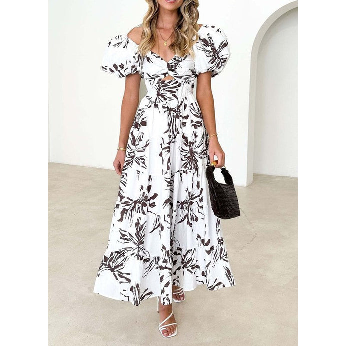 Puff sleeve maxi dress Image 2