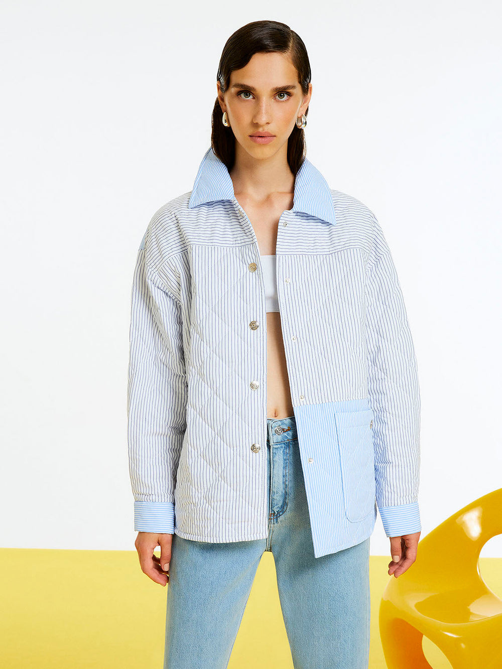 Quilted Oversized Shirt Jacket Image 2