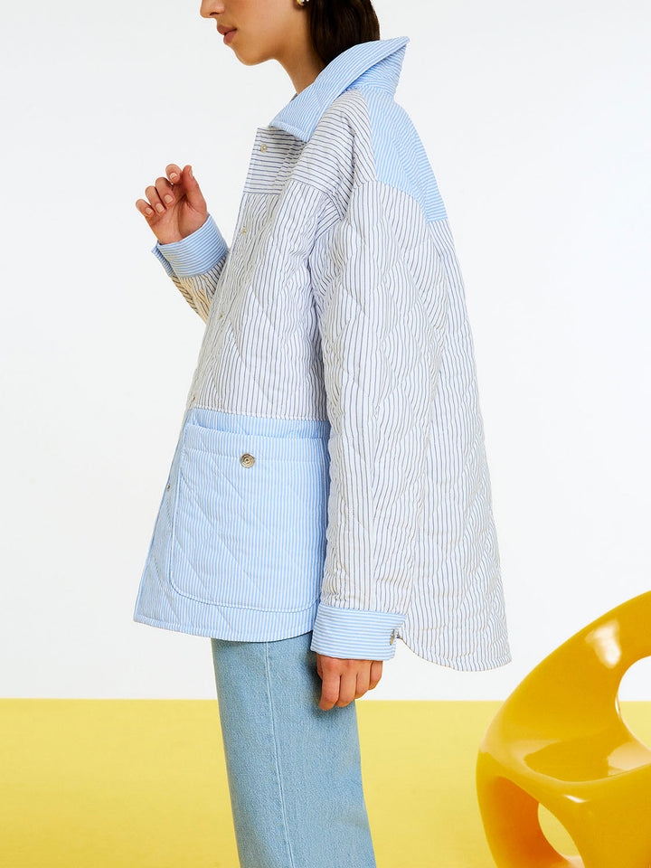 Quilted Oversized Shirt Jacket Image 3