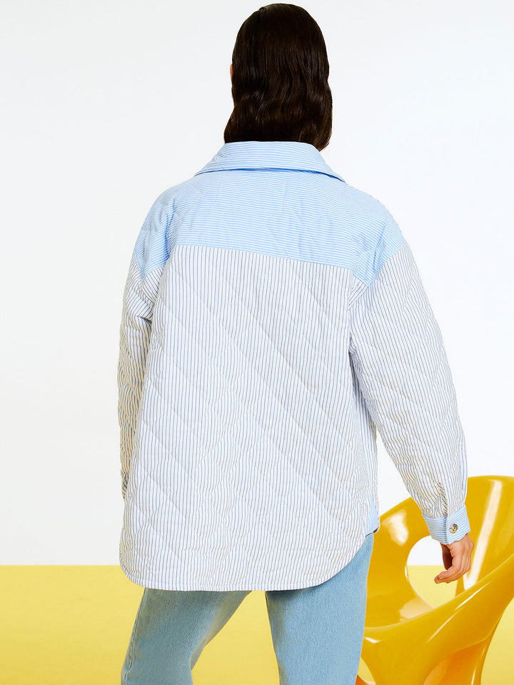 Quilted Oversized Shirt Jacket Image 4