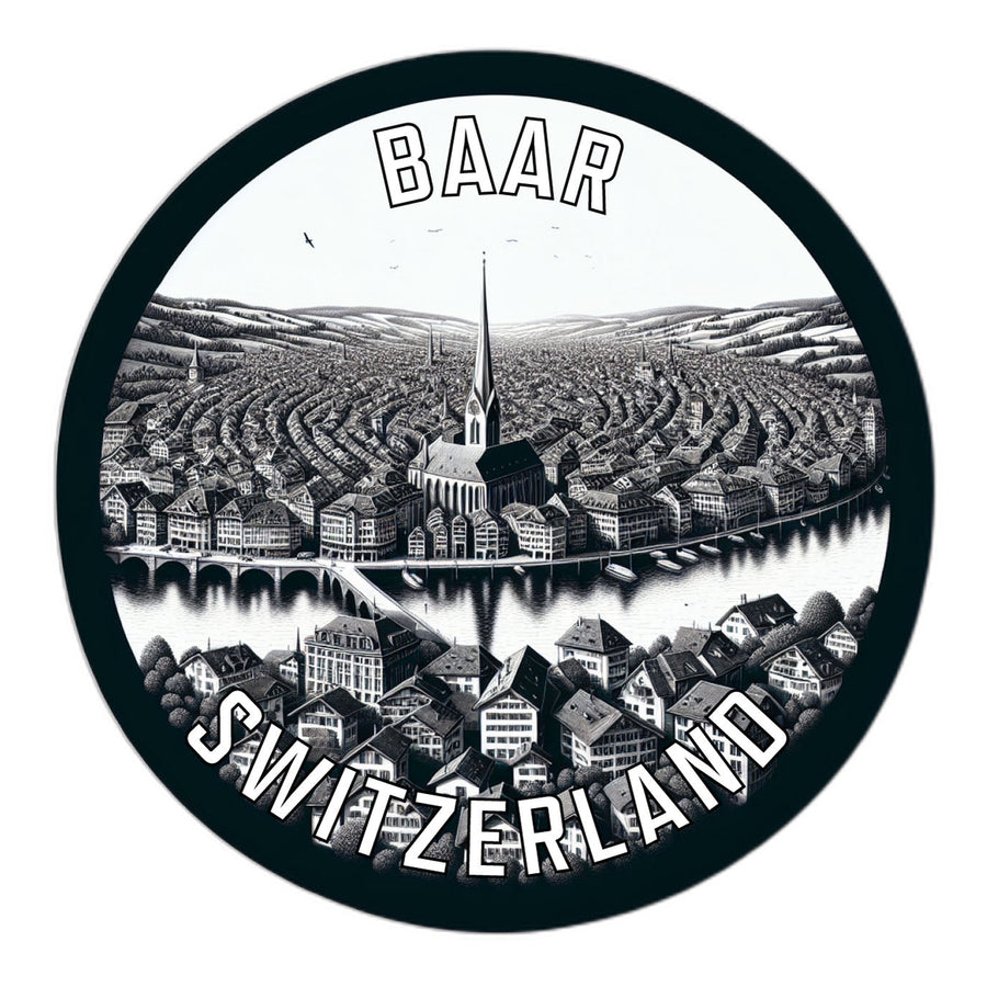 Baar Switzerland Souvenir Die Cut Flat Magnet Image 1