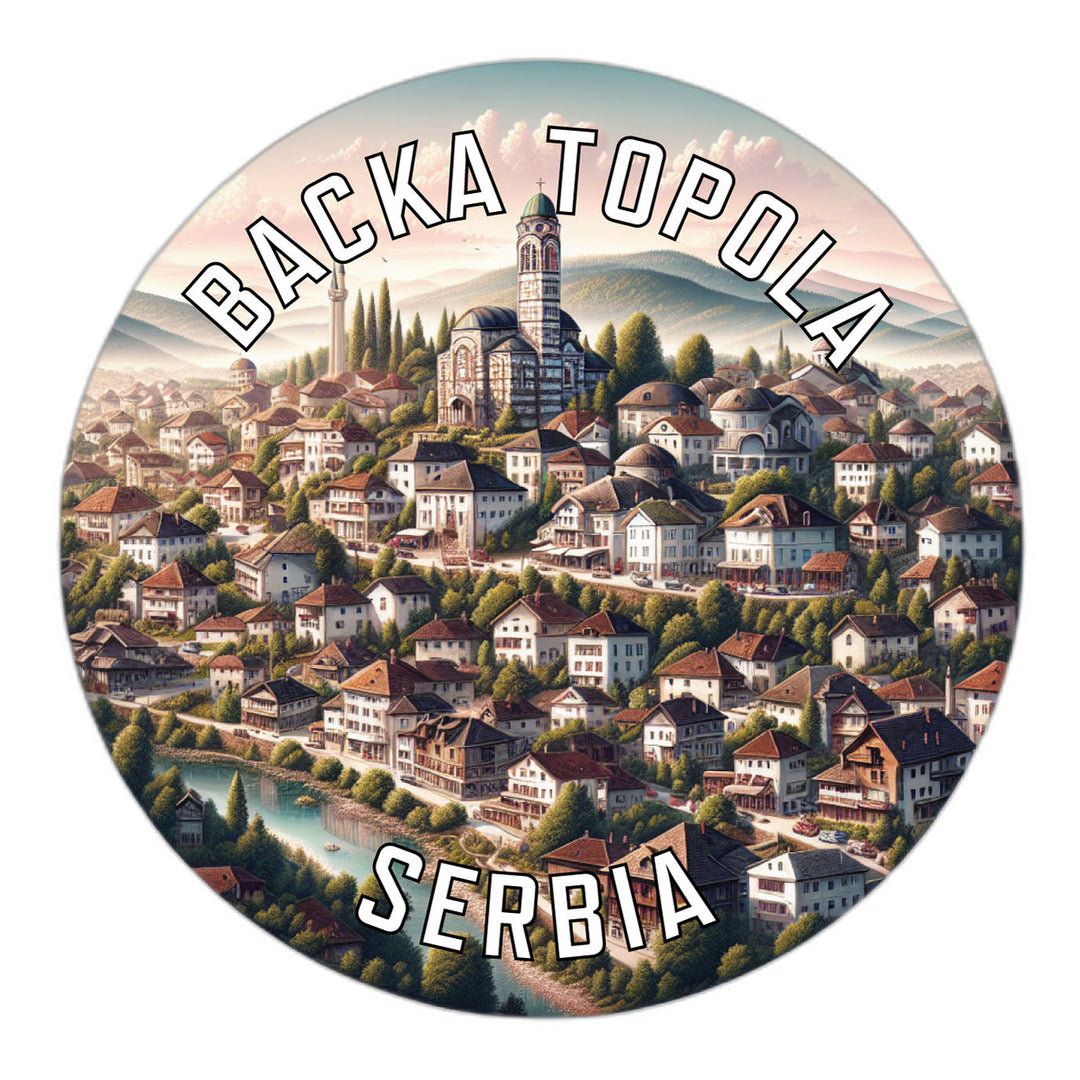 Backa Topola Serbia Souvenir Die Cut Flat Magnet Image 1