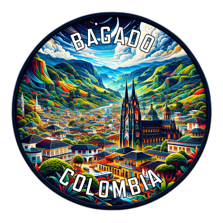 Bagado Colombia Souvenir Die Cut Flat Magnet Image 1