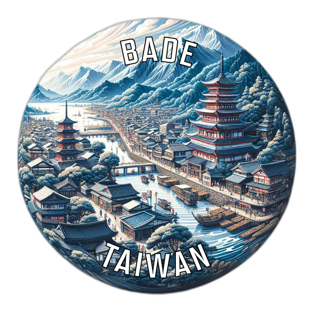 Bade Taiwan Souvenir Die Cut Flat Magnet Image 1