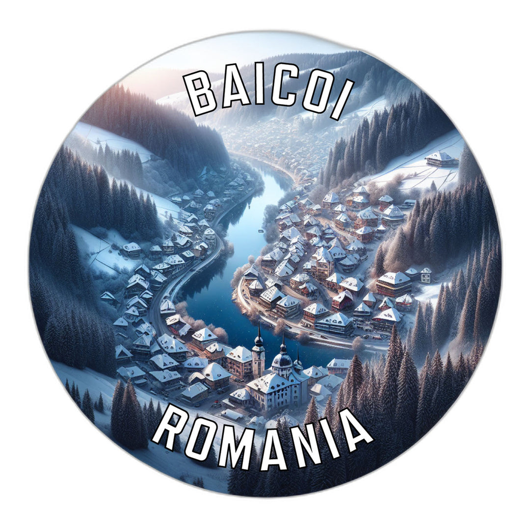 Baicoi Romania Souvenir Die Cut Flat Magnet Image 1