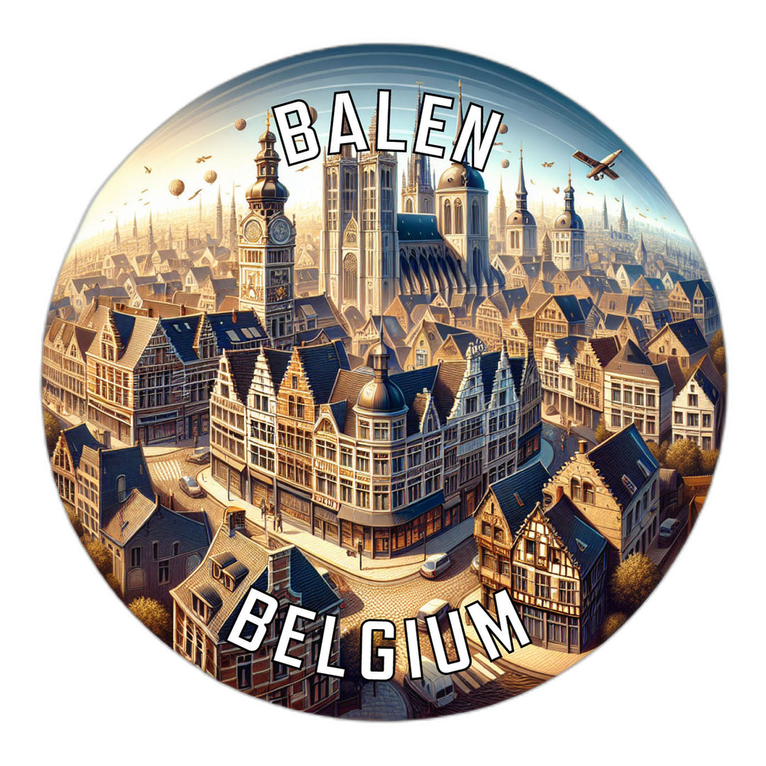 Balen Belgium Souvenir Die Cut Flat Magnet Image 1