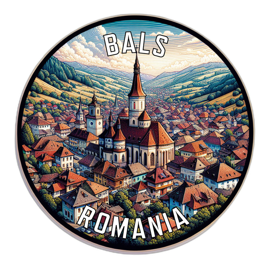 Bals Romania Souvenir Die Cut Flat Magnet Image 1