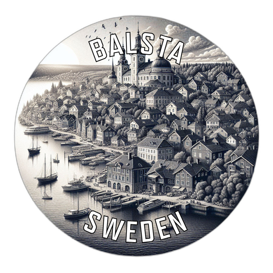 Balsta Sweden Souvenir Die Cut Flat Magnet Image 1