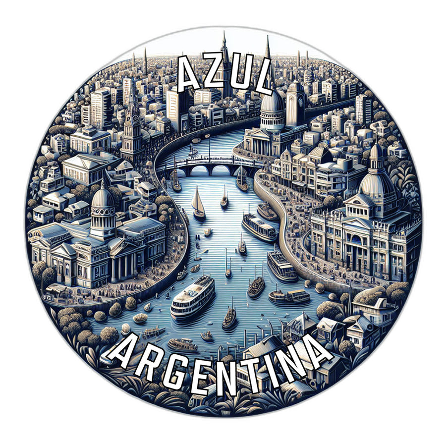 Azul Argentina Souvenir Die Cut Flat Magnet Image 1