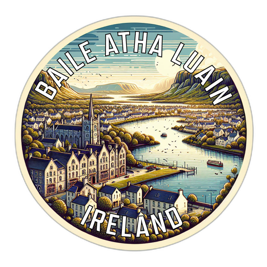 Baile Atha Luain Ireland Souvenir Die Cut Flat Magnet Image 1