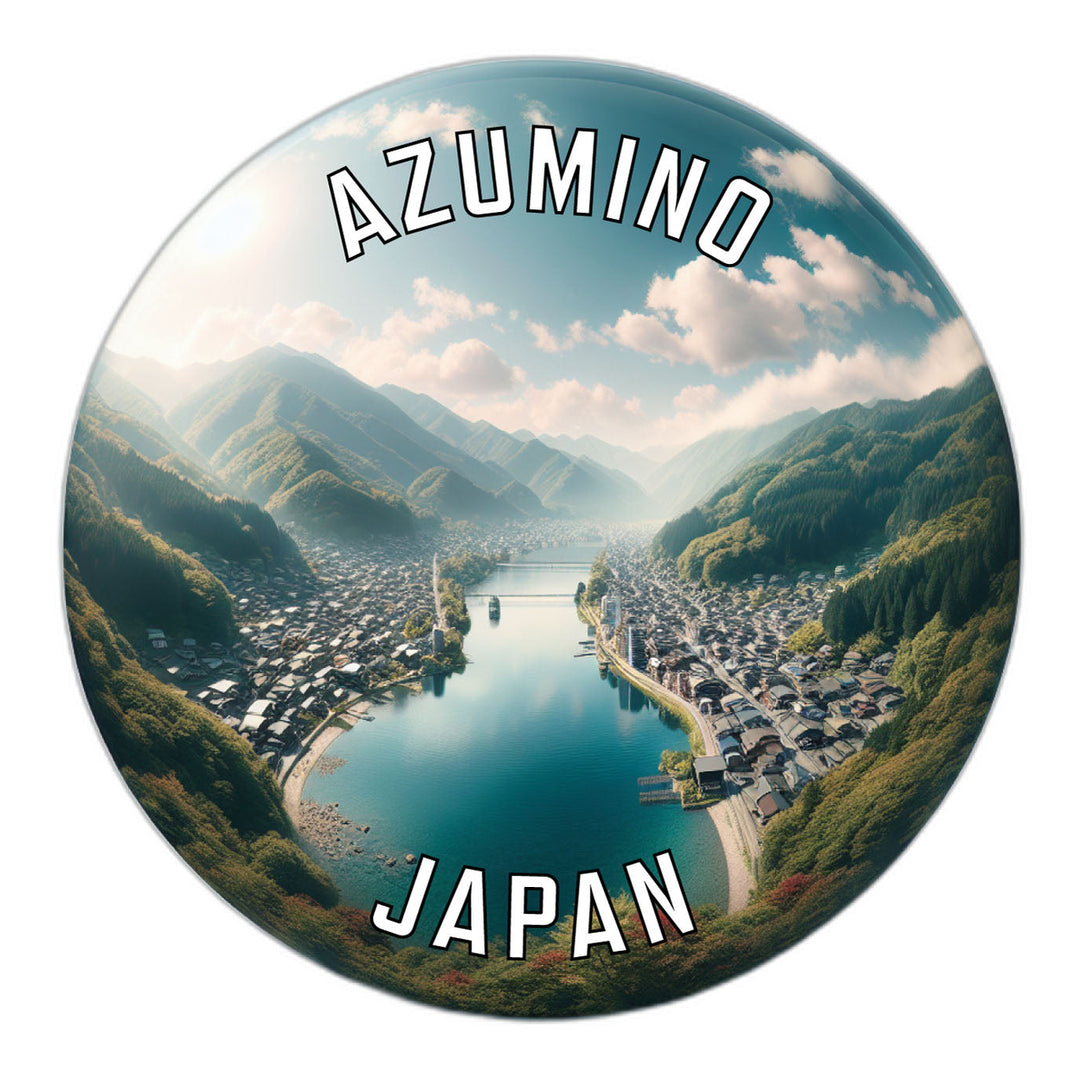 Azumino Japan Souvenir Die Cut Flat Magnet Image 1