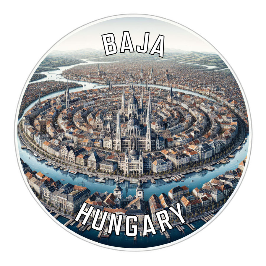 Baja Hungary Souvenir Die Cut Flat Magnet Image 1