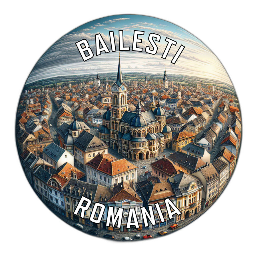 Bailesti Romania Souvenir Die Cut Flat Magnet Image 1