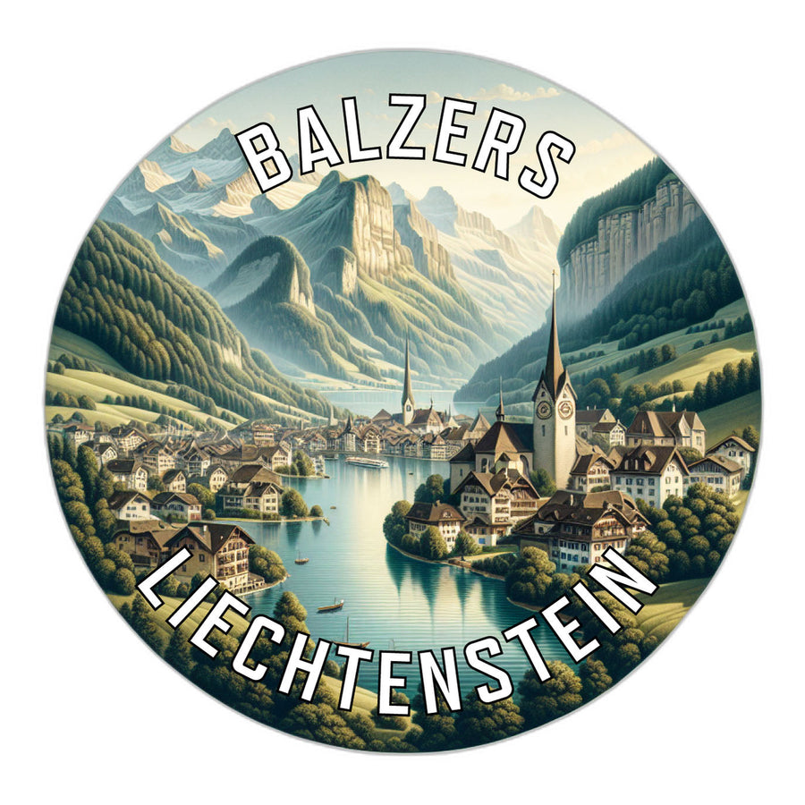 Balzers Liechtenstein Souvenir Die Cut Flat Magnet Image 1