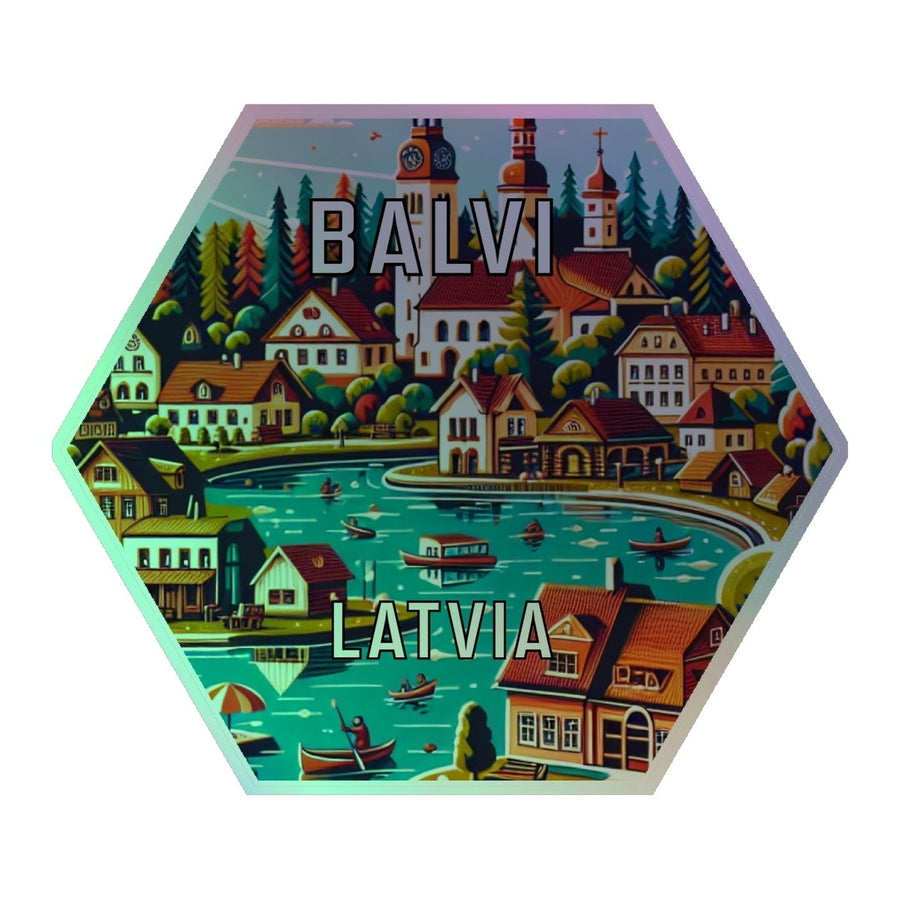 Balvi Latvia Souvenir Die Cut Flat Magnet Image 1