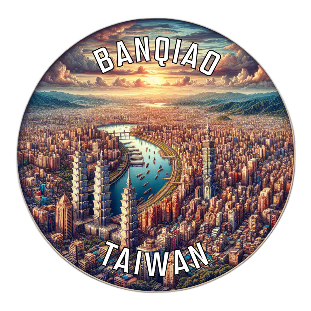 Banqiao Taiwan Souvenir Die Cut Flat Magnet Image 1