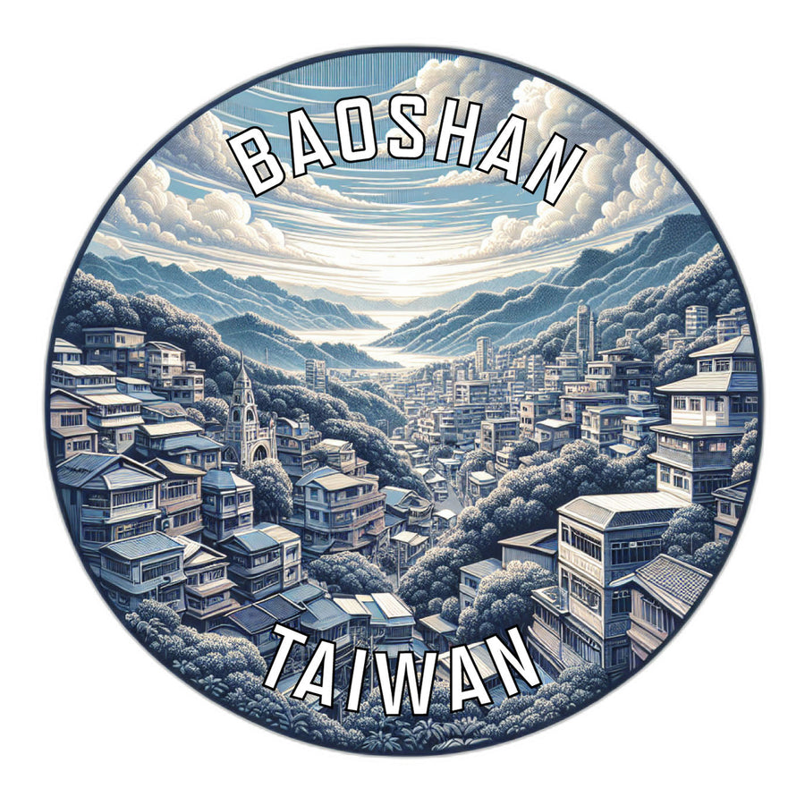 Baoshan Taiwan Souvenir Die Cut Flat Magnet Image 1