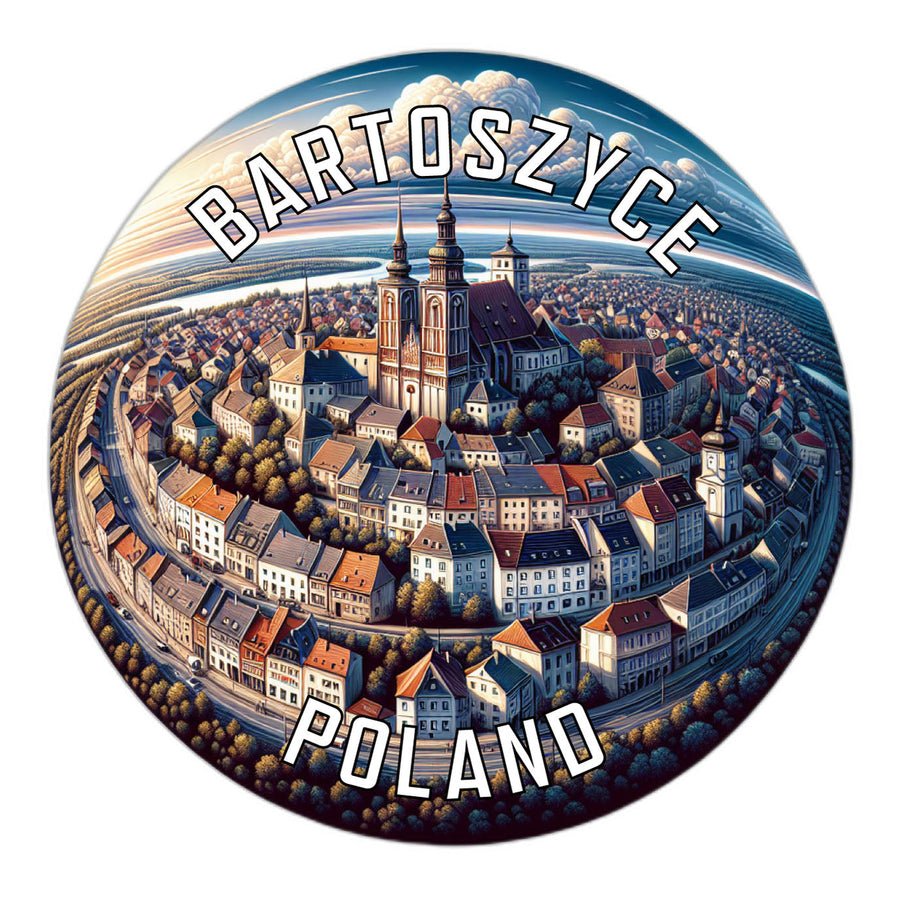 Bartoszyce Poland Souvenir Die Cut Flat Magnet Image 1