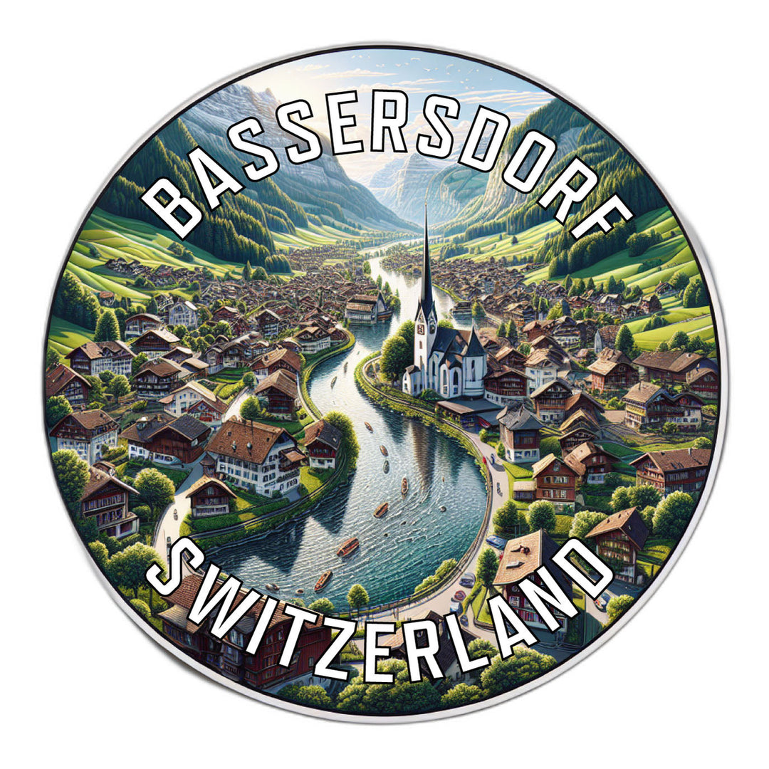 Bassersdorf Switzerland Souvenir Die Cut Flat Magnet Image 1