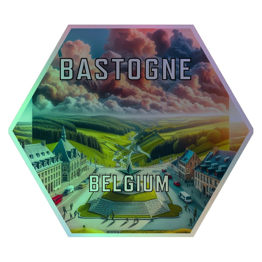 Bastogne Belgium Souvenir Die Cut Flat Magnet Image 1