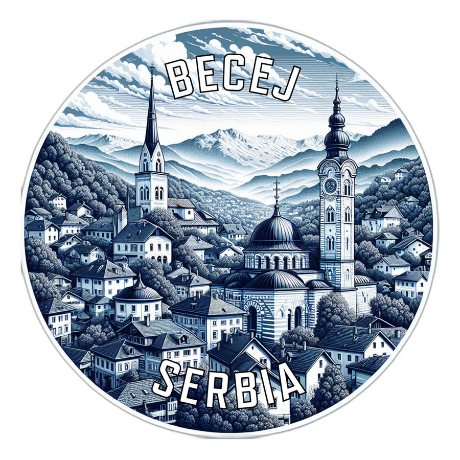 Becej Serbia Souvenir Die Cut Flat Magnet Image 1