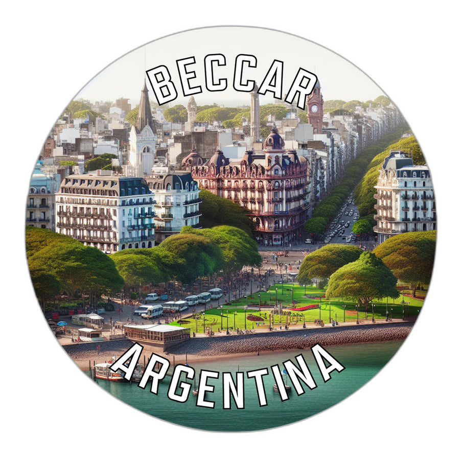 Beccar Argentina Souvenir Die Cut Flat Magnet Image 1