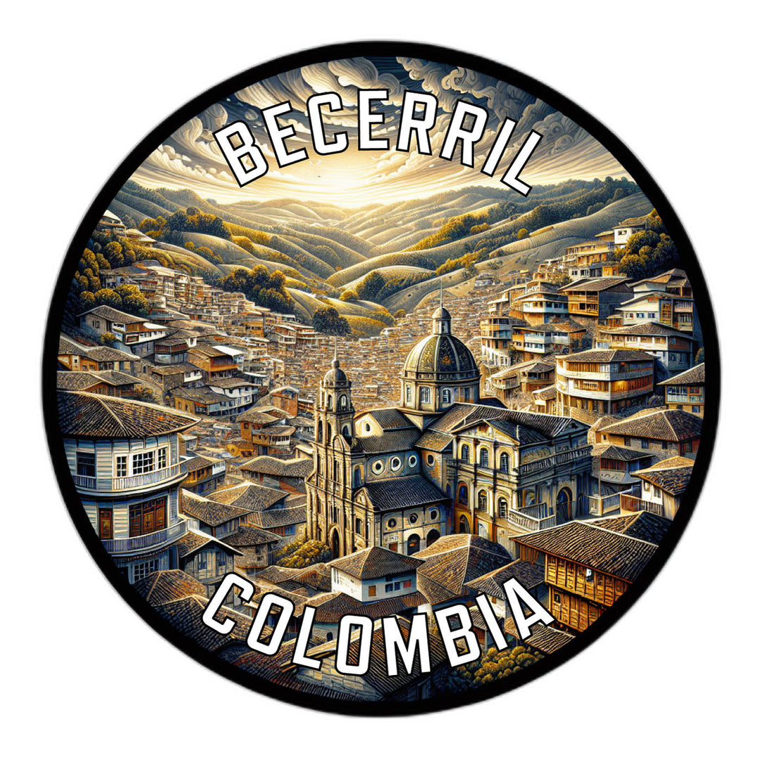 Becerril Colombia Souvenir Die Cut Flat Magnet Image 1