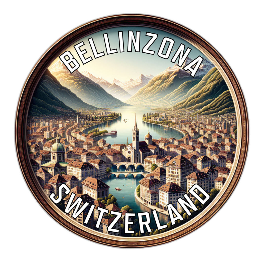 Bellinzona Switzerland Souvenir Die Cut Flat Magnet Image 1