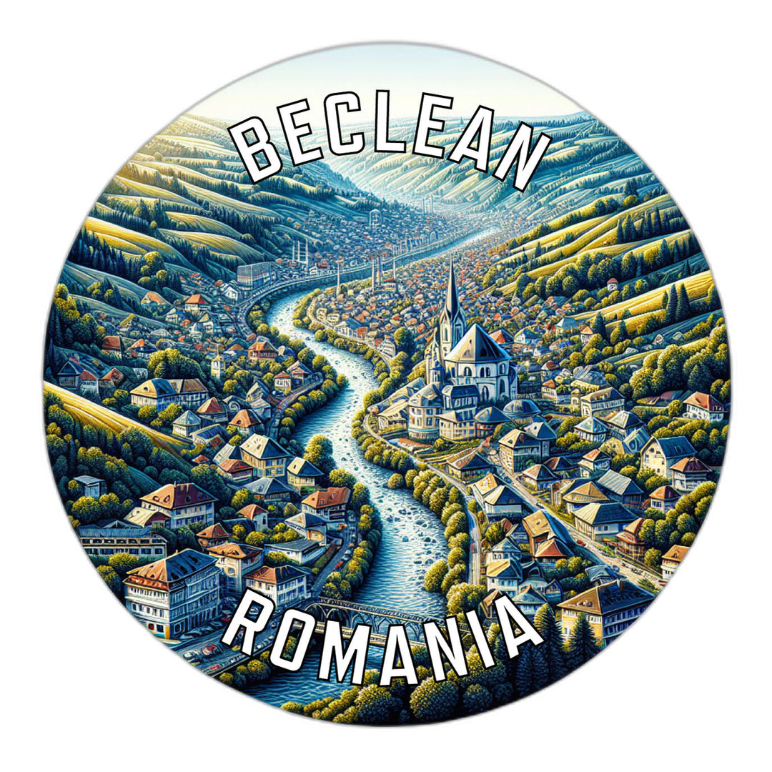 Beclean Romania Souvenir Die Cut Flat Magnet Image 1