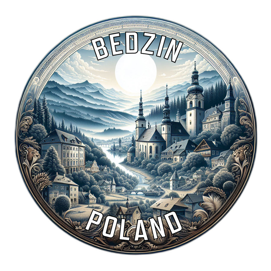 Bedzin Poland Souvenir Die Cut Flat Magnet Image 1