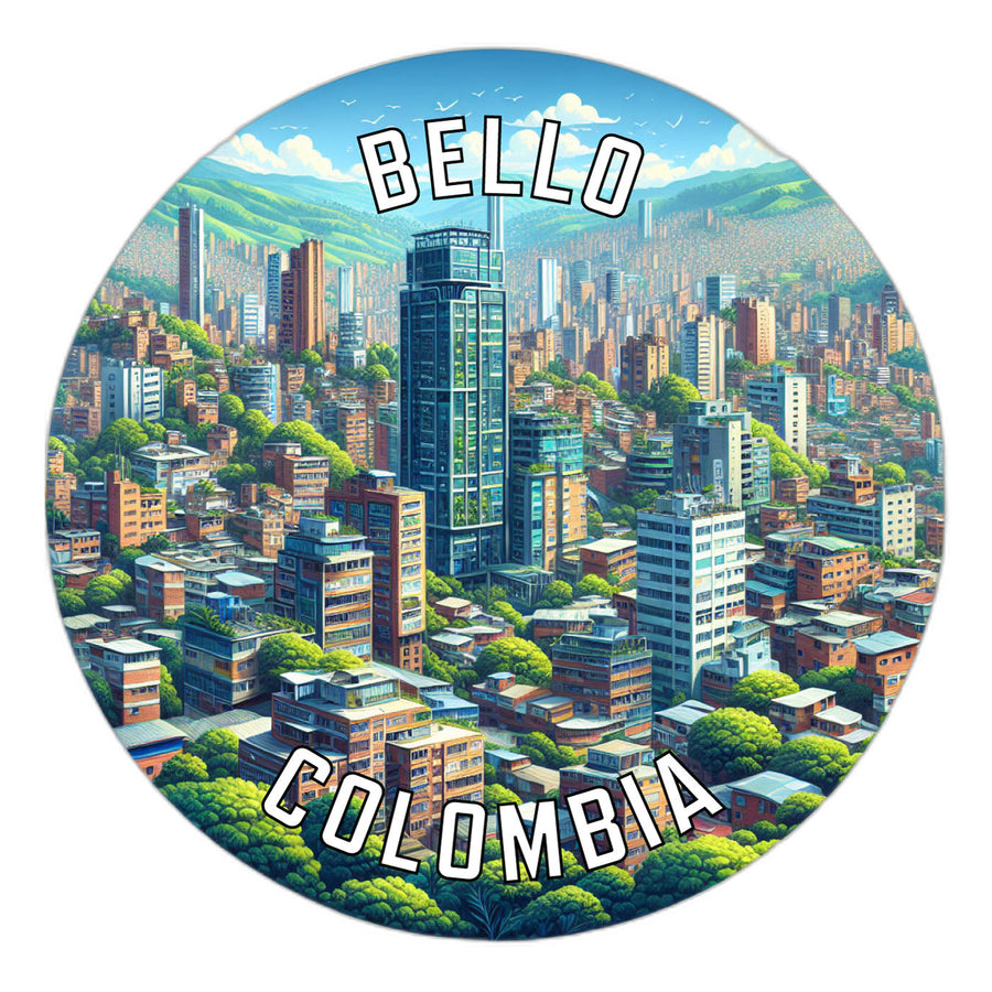 Bello Colombia Souvenir Die Cut Flat Magnet Image 1