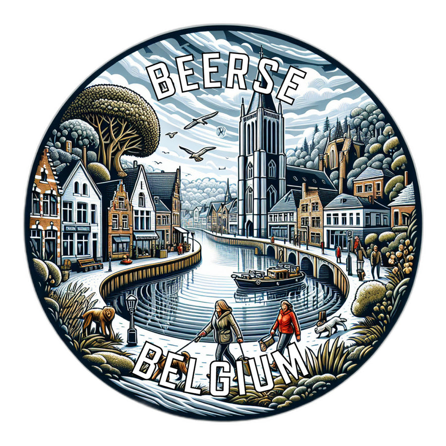 Beerse Belgium Souvenir Die Cut Flat Magnet Image 1