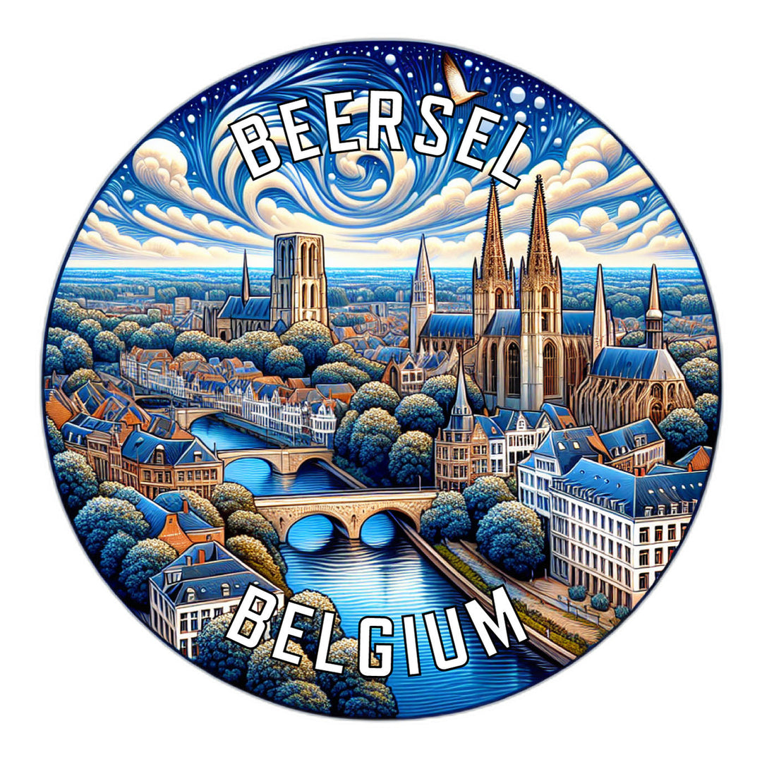 Beersel Belgium Souvenir Die Cut Flat Magnet Image 1