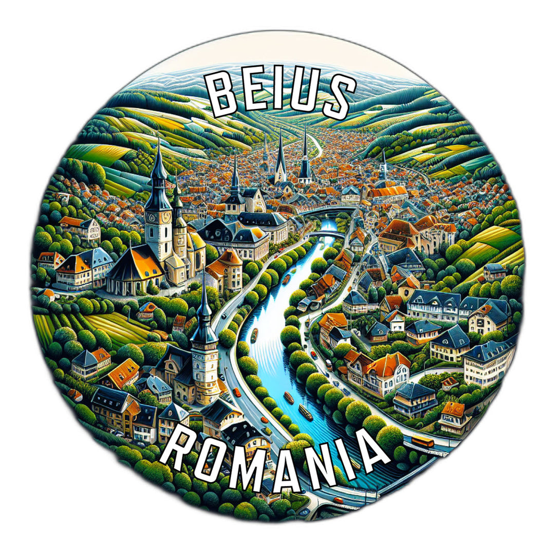 Beius Romania Souvenir Die Cut Flat Magnet Image 1