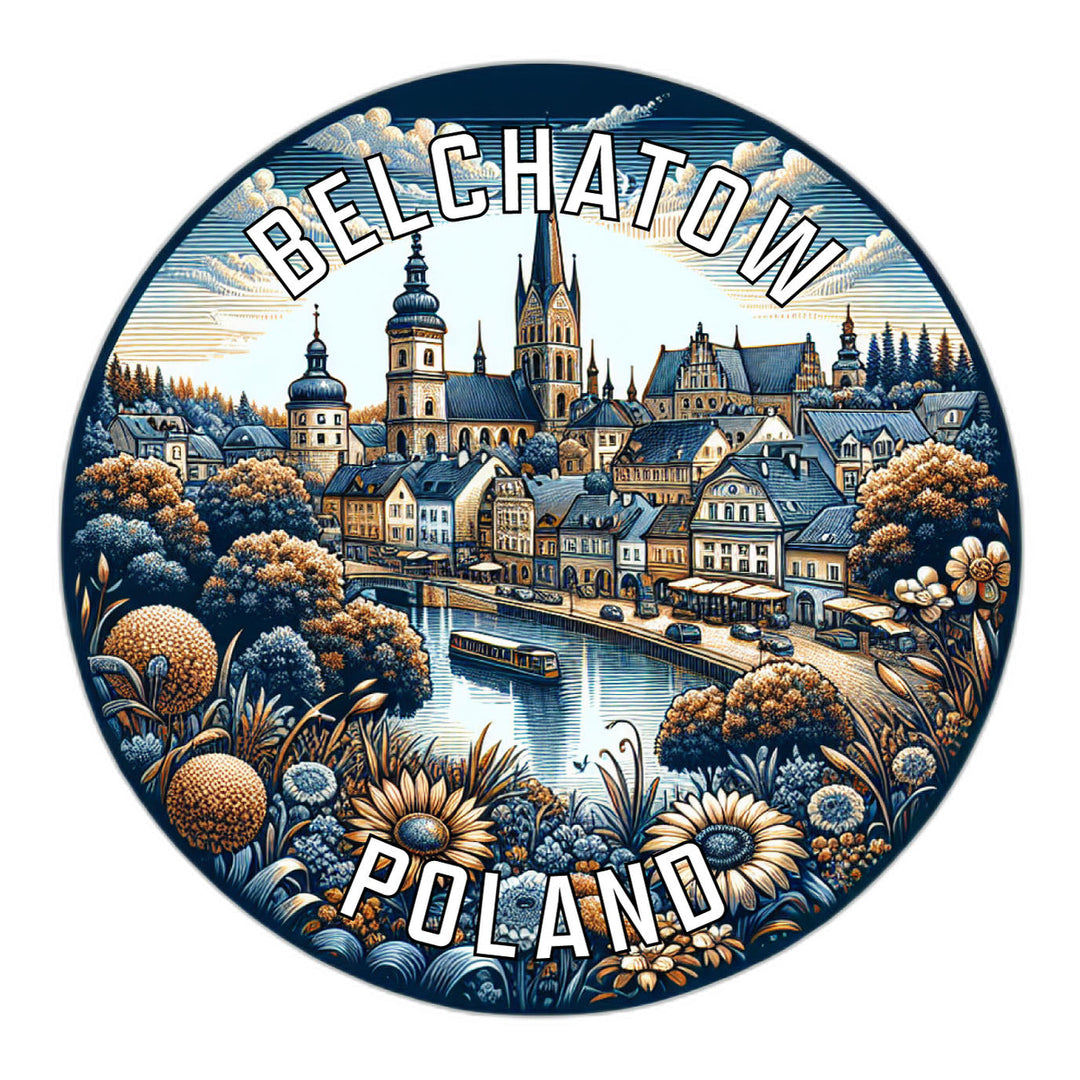 Belchatow Poland Souvenir Die Cut Flat Magnet Image 1